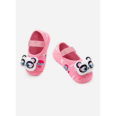 Meia Sapatilha Bebê Menina Antiderrapante Panda