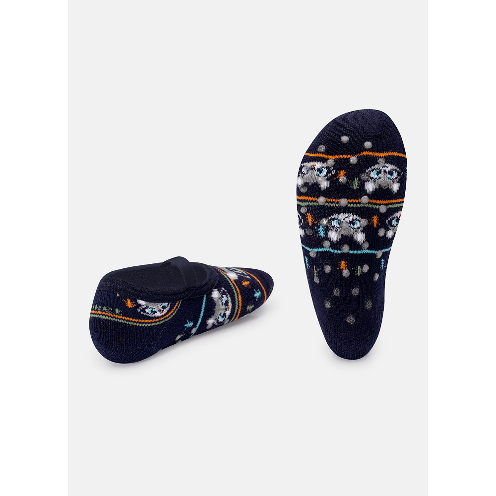 Meia Sapatilha Antiderrapante Bebê Unissex Família Guaxinim - 3