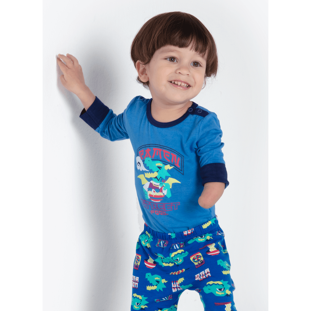 Pijama Manga Longa Bebê Menino Viscolycra Dragão Street - 3