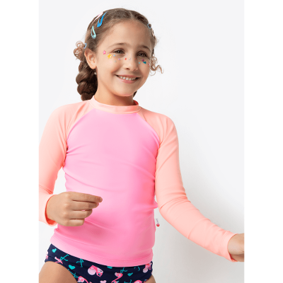 Camiseta Menina Com Proteção Solar Lisa