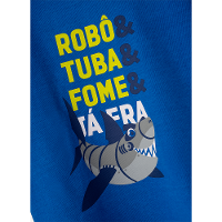 Camiseta Manga Longa Algodão Menino Tubarão Robô - 5