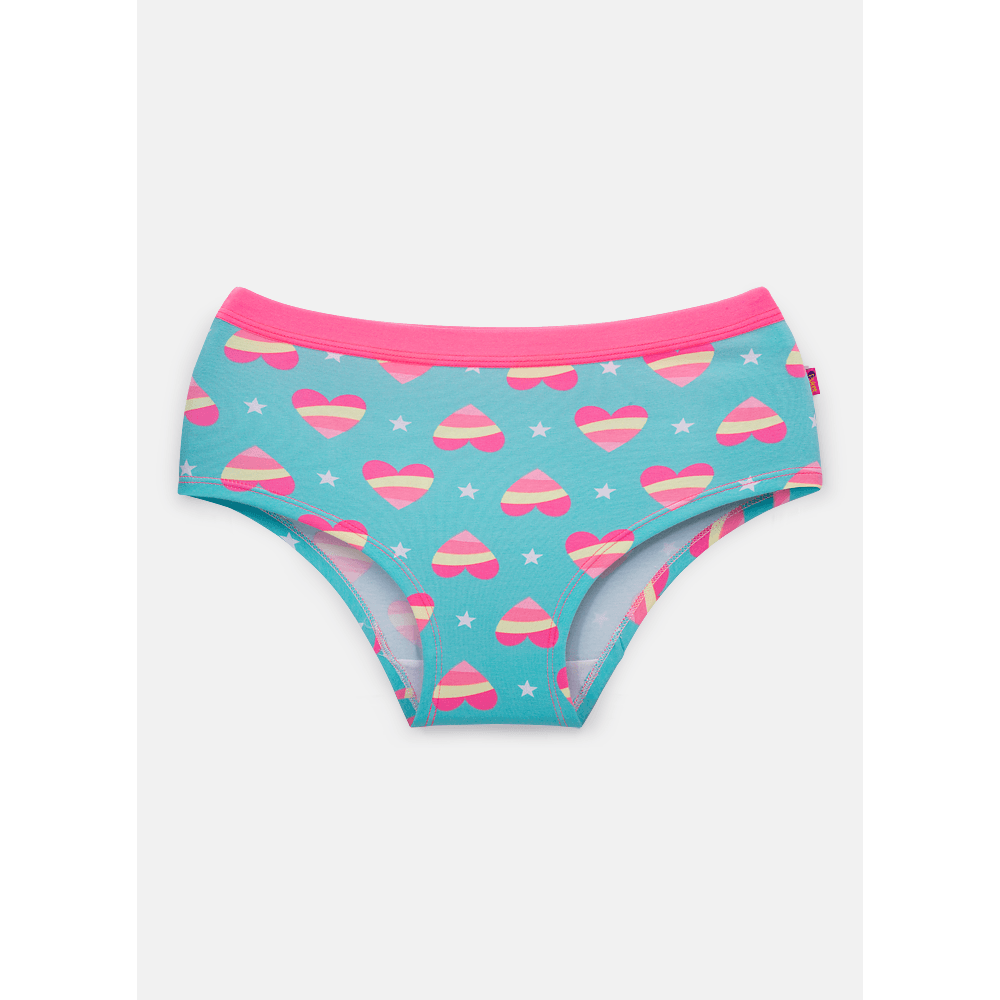 Calcinha Caleçon Menina Coração - 1