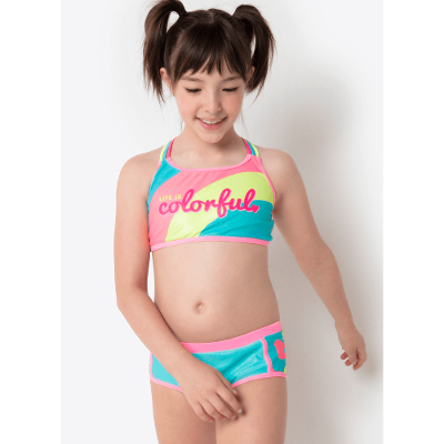 Biquíni Menina Teen Unicórnio Colorful