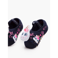 Meia Menina Sapatilha com Antiderrapante e Aplique Unicórnio - 2