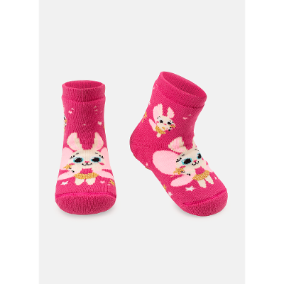 Meia Soquete Bebê Menina Antiderrapante Rata