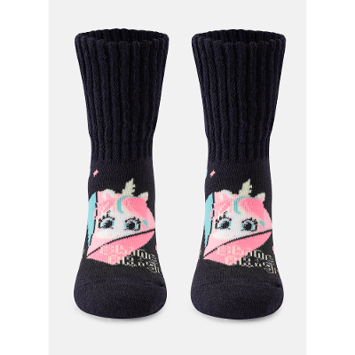 Meia Soquete Antiderrapante Bebê Menina Unicórnio Shine