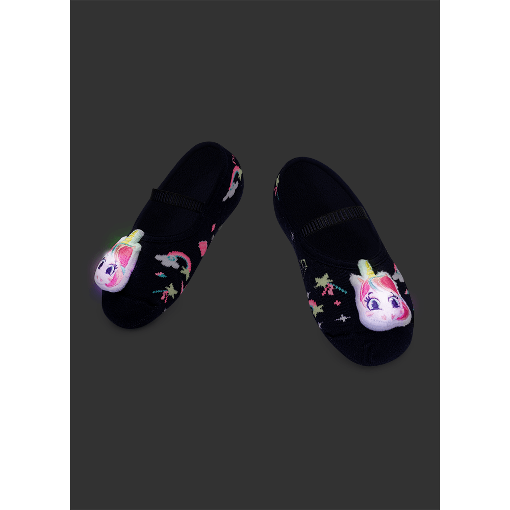Meia Sapatilha Menina com Led e Antiderrapante Unicórnio Shine - 3