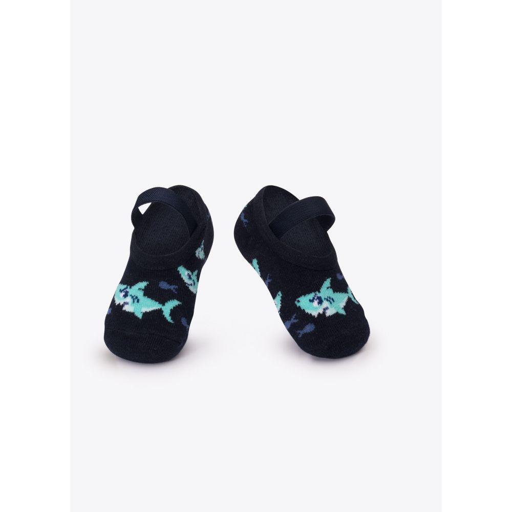 Meia Sapatilha Antiderrapante Bebê RN Menino Tubarão - 2