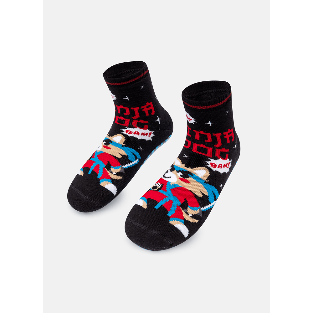 Meia Menino Soquete com sola emborrachada Cachorro - 2