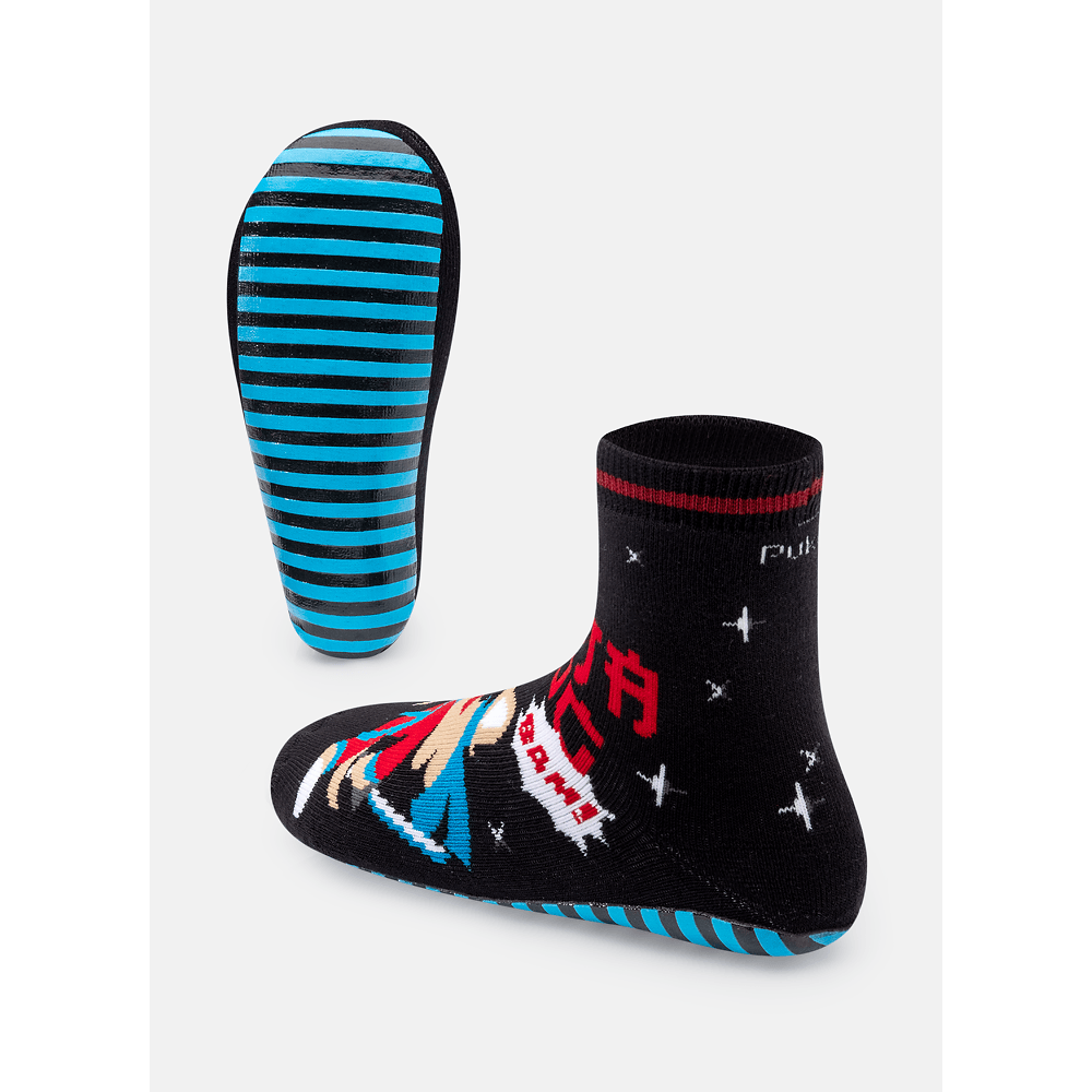 Meia Menino Soquete com sola emborrachada Cachorro - 3