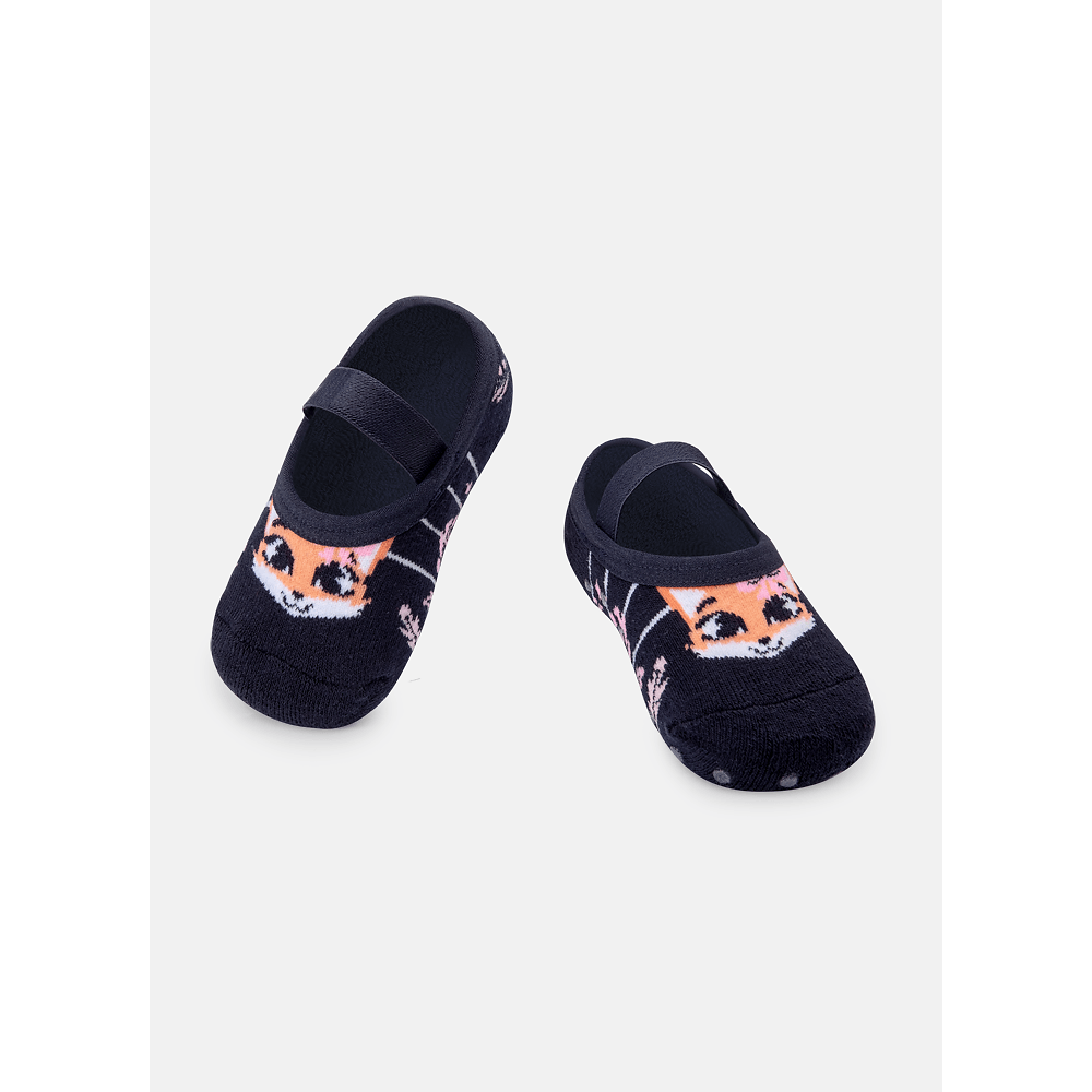 Meia Menina Sapatilha com Antiderrapante Raposa - 1