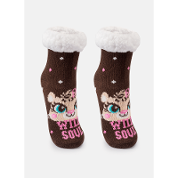 Meia Botinha Tricô Antiderrapante Menina Onça - 2