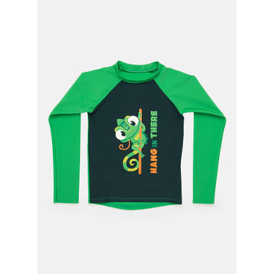 Camiseta Praia com Proteção Solar Menino Camaleão