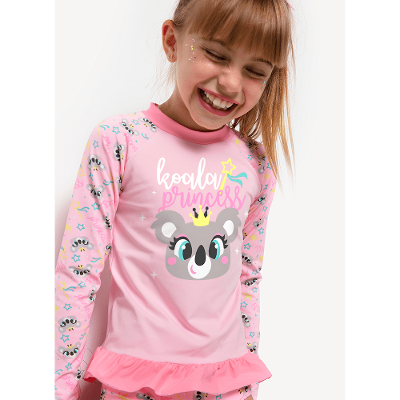 Camiseta Menina Com Proteção Solar Coala