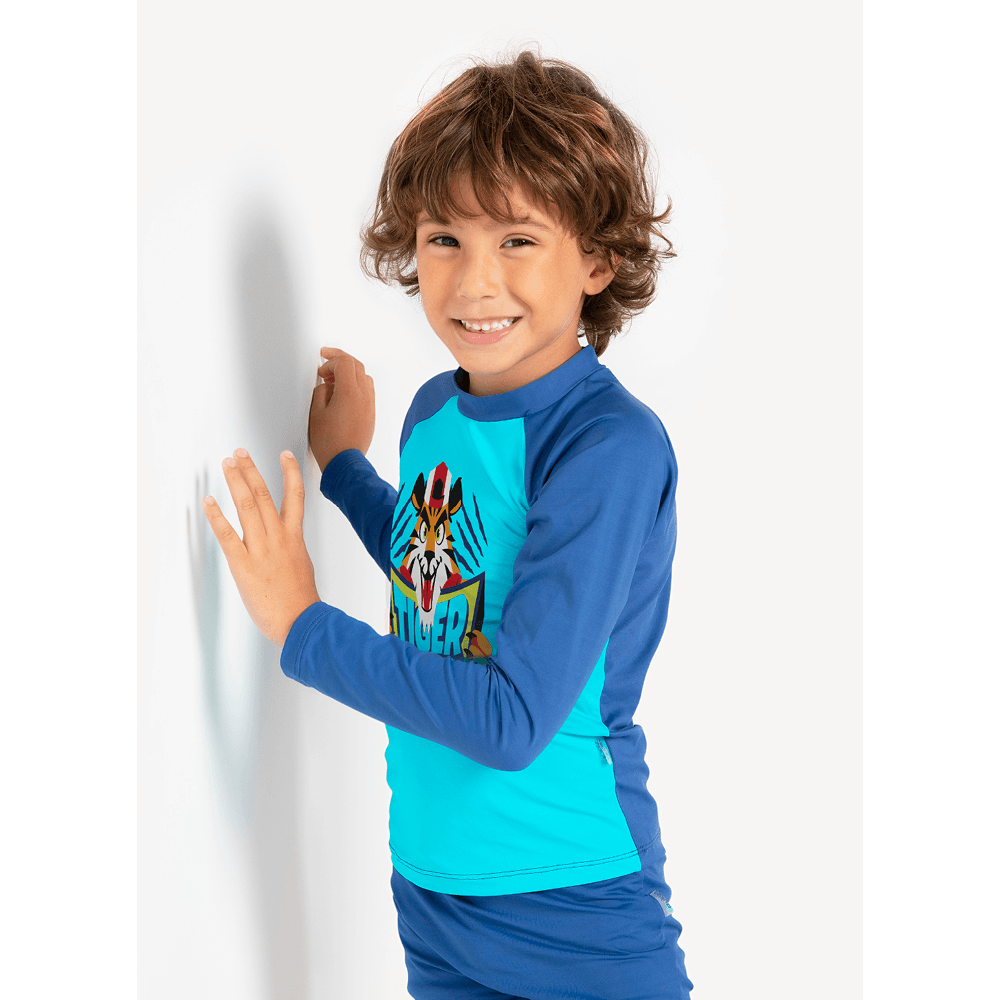 Camiseta com Proteção Solar Menino Tigre Roar - 2