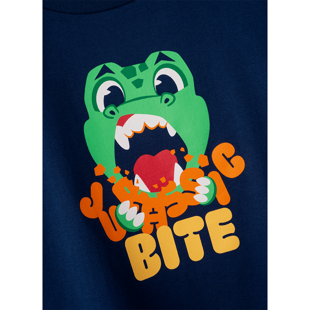 Camiseta Infantil Manga Longa Algodão Dino Food - 5