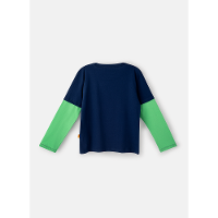 Camiseta Infantil Manga Longa Algodão Dino Food