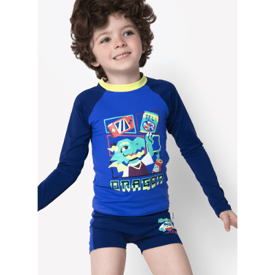 Camiseta Manga Longa com Proteção Solar Menino Dragão Street