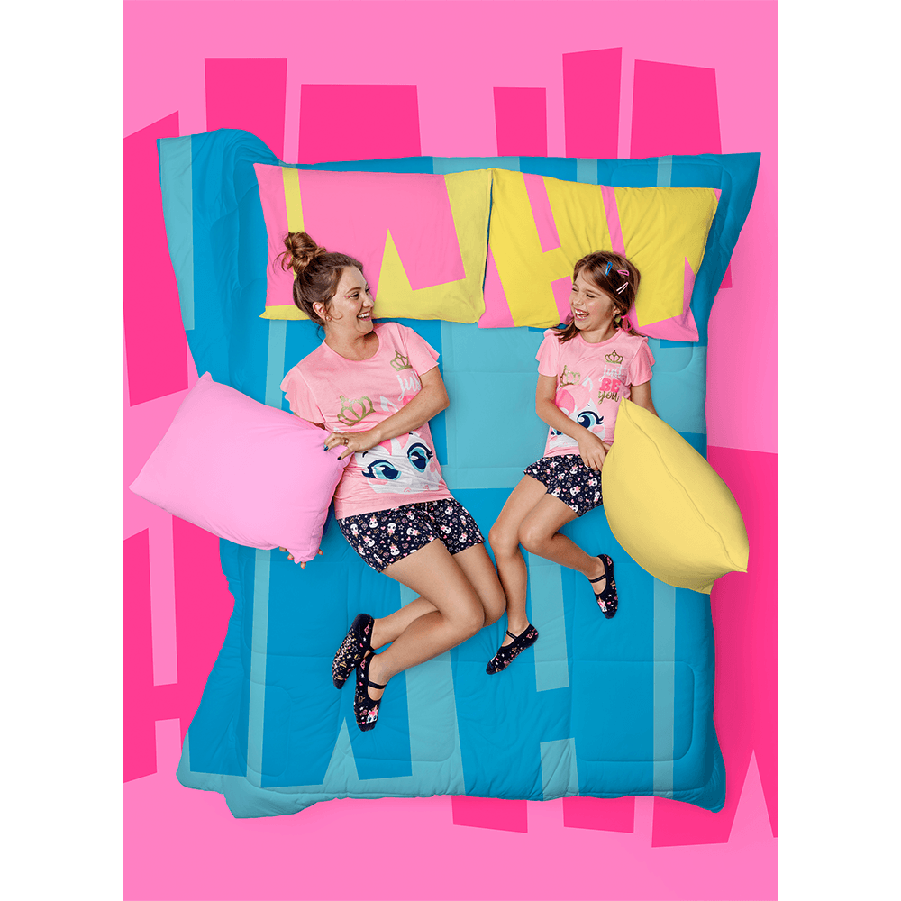 Pijama Manga Curta Viscolycra Menina Unicórnio - 4