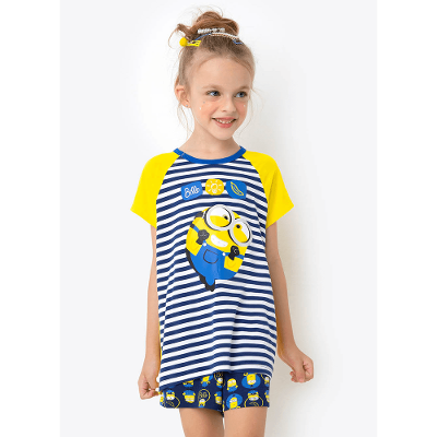 Pijama Manga Curta Viscolycra Infantil Minions