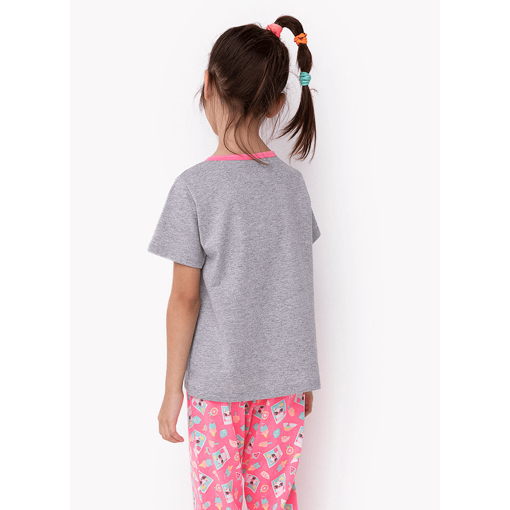 Pijama Manga Curta Menina Lhama - 3