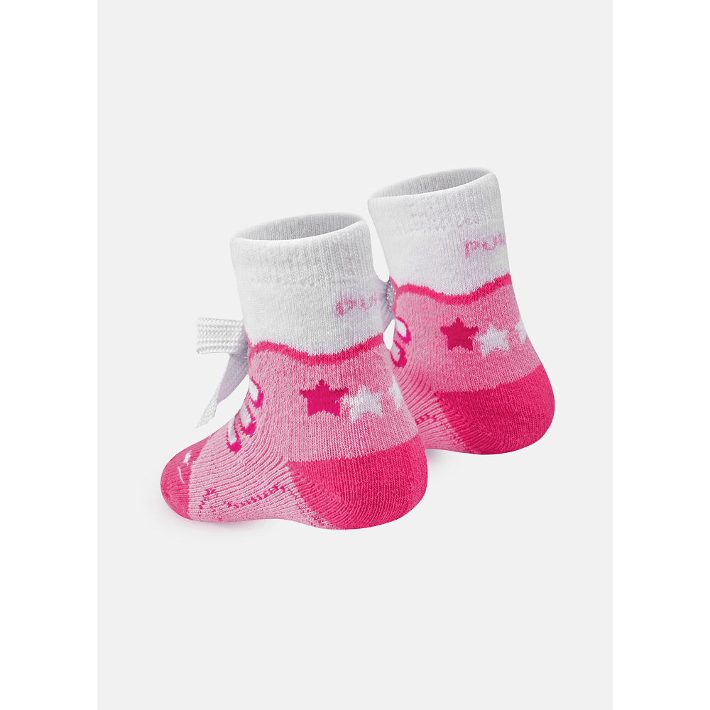 Meia Soquete Antiderrapante Bebê Menina com Aplique Laço - 2