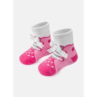 Meia Soquete Antiderrapante Bebê Menina com Aplique Laço - 1
