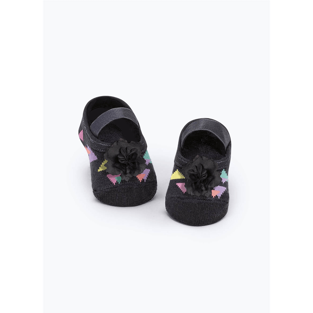 Meia Sapatilha com Aplique Bebê Menina Triângulos - 1