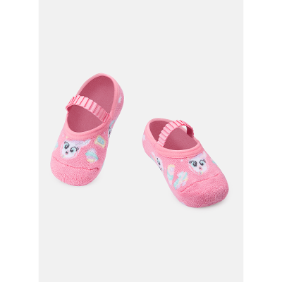 Meia Sapatilha Bebê Menina Antiderrapante Lhama Retrô