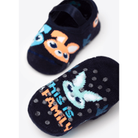 Meia Sapatilha Antiderrapante Bebê Unissex Família Coelho - 3