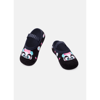 Meia Sapatilha Bebê Menina Antiderrapante Panda Shake