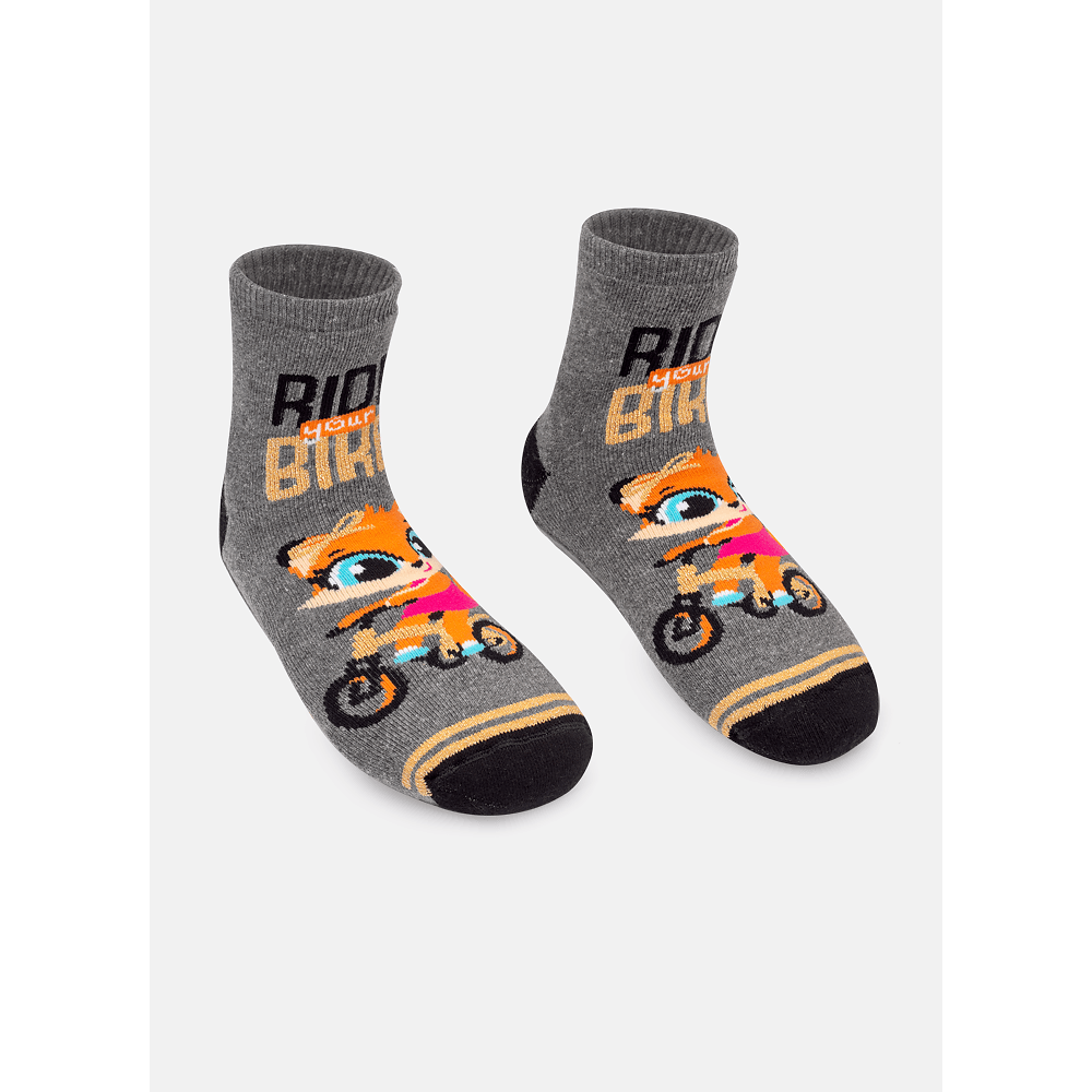 Meia Soquete Menina Sola Emborrachada Raposa - 1