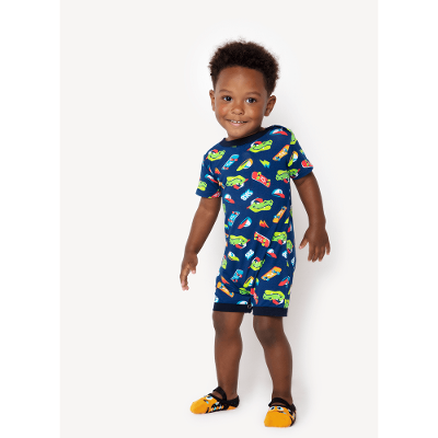 Macacão Manga Curta Bebê Viscolycra Dinossauro Skate