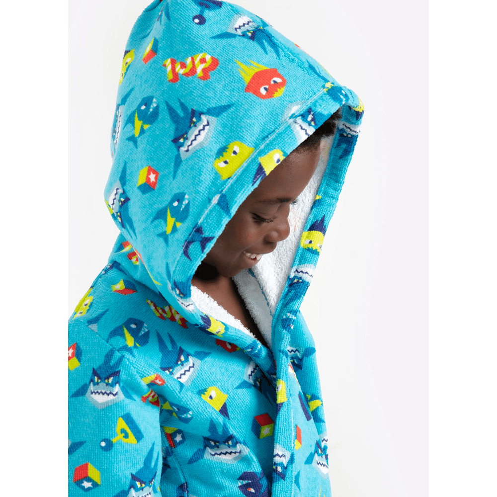 Roupão de Banho Menino Teen Tubarão Gamer - 2