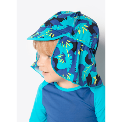 Chapéu Praia Bebê Menino Com Proteção Solar Tigre Roar