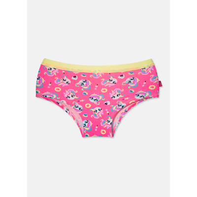 Calcinha Caleçon Adulto Algodão Unicórnio Kawaii