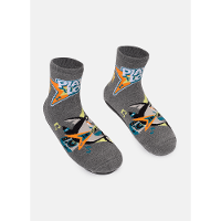 Meia Soquete com Sola Emborrachada Menino Tubarão Rockstar - 2