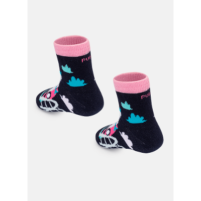 Meia Soquete Cano Médio Bebê Menina Vaca