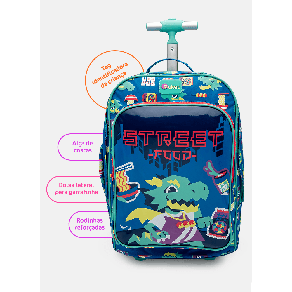 Mochila com Rodinha Grande Dragão Street - 8