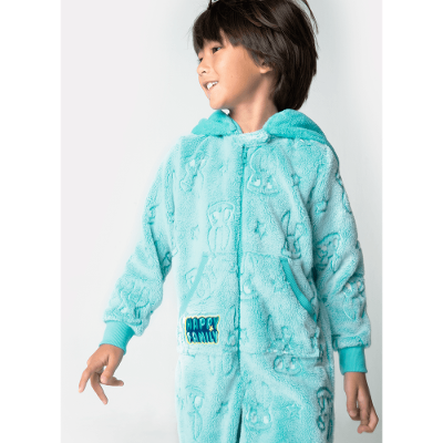 Macacão Manga Longa Soft Menino Família Coelho Brilha no Escuro