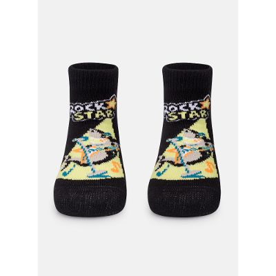 Meia Soquete Bebê Menino Tubarão Rockstar