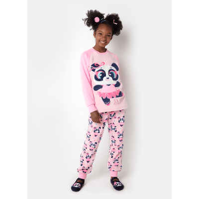Pijama Manga Longa Menina Teen Soft Panda Bailarina