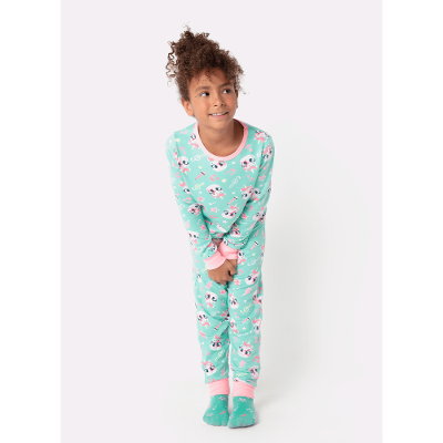 Pijama Manga Longa Menina Ultra Visco Unicórnio Popstar
