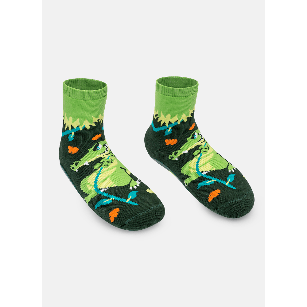 Meia Soquete Com Sola Emborrachada Menino Jacaré Jungle - 2