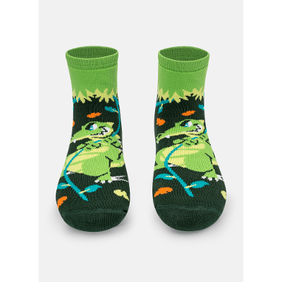 Meia Soquete Com Sola Emborrachada Menino Jacaré Jungle