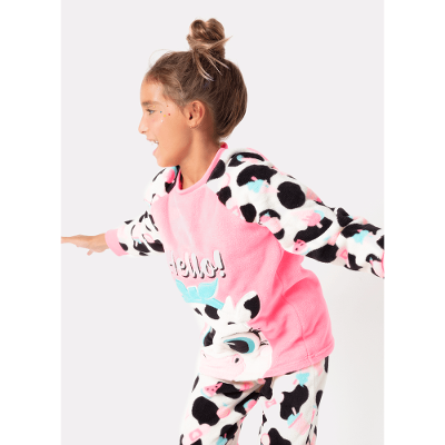 Pijama Manga Longa Menina Teen Soft Vaca