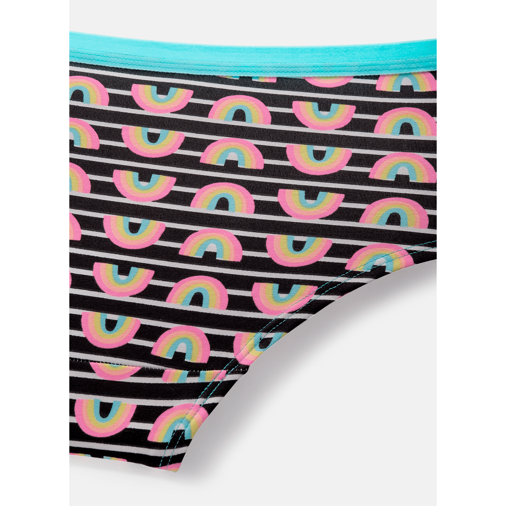 Calcinha Caleçon Algodão Feminina Cisne Rainbow - 3