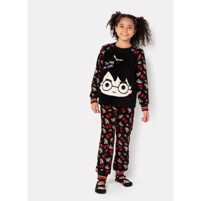 Pijama Manga Longa Teen Soft Harry Potter
