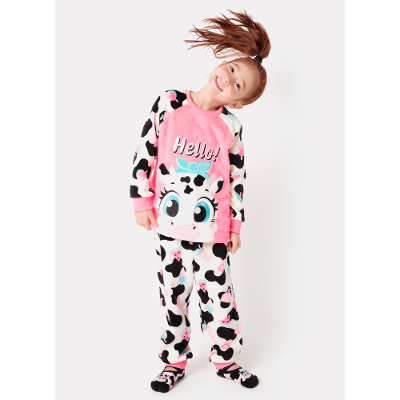 Pijama Manga Longa Menina Soft Vaca
