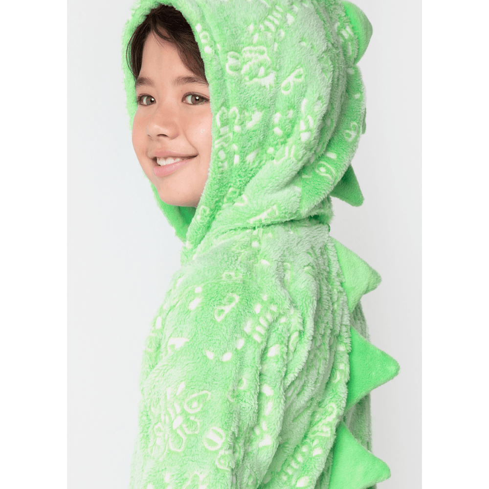 Macacão Manga Longa Menino Teen Soft Dinossauro Fósseis Brilha no Escuro - 3